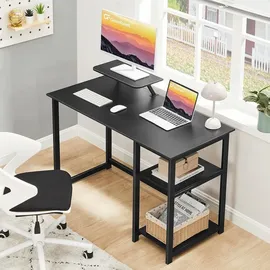 luxuskollektion Schreibtisch 120cm Schwarz Monitorständer Home Office