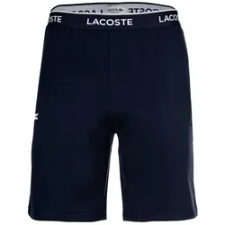 LACOSTE Herren Sweatshorts - Loungewear, Pyjamashorts, Logo, Baumwoll-Mix, uni Blau S