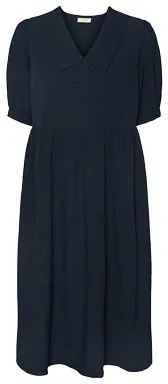 Tchibo - Gekrepptes Blusenkleid - Dunkelblau - Gr.: 36 - blau - 36