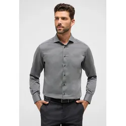 Langarmhemd ETERNA "MODERN FIT", Herren, Gr. 44, Normalgrößen, grau, 100% cotton, tailliert, Langarm Manschette, Hemden