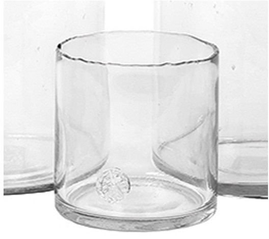 Glas-Zylinder mit Boden klar 12x12 cm"Glas-Zylinder mit Boden klar"