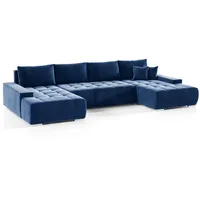 Fun Möbel Wohnlandschaft Sofa mit Schlaffunktion VOGAR Stoff Monolith