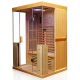 Luxus LED Infrarotsauna 130x105 Infrarotkabine Wärmekabine Sauna  Vollspektrum