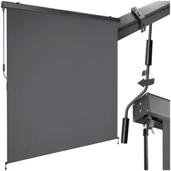 tectake® Senkrechtmarkise, verschiedene Größen, pulverbeschichtetes Aluminiumgehäuse, inkl. Wandhaltern