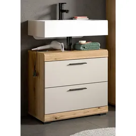 inn.furn Waschbeckenunterschrank 2 Schubladen 60 x 56 cm Beige