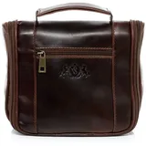 Sid & Vain Leder-Kulturtasche echt Leder Kulturtasche groß braun HEATHROW in braun | Gr.: onesize