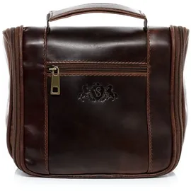 Sid & Vain Leder-Kulturtasche echt Leder Kulturtasche groß braun HEATHROW in braun | Gr.: onesize