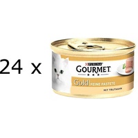 (€ 12,72/kg) Purina Gourmet Gold Feine Pastete Truthahn Katzenfutter 24x 85 g