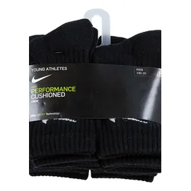 Nike Jungen DF PERF BASIC Crew Socken, Black, 4/5 Jahre - 4-5 Jahre