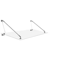 Glaszentrum Hagen STB 200x90 cm Glasvordach inkl. Halter Ral7016