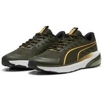 Puma Cell Glare Road Running Shoe, Dark Olive-Sun Stream Black, 44 EU