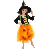 CHAKS 2tlg. Kostüm "Pumpkin witch" in Schwarz - 128