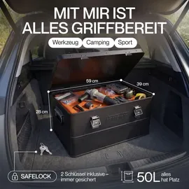 Trucky Aluminium Box mit Deckel 50 L 1-tlg. schwarz