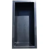GFK Rechteckbecken (Schwarz) 200 x 100 x 60cm Rechteckiges Teichbecken Frei Haus