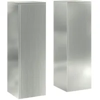 VidaXL Outdoor-Pflanzensäulen 2 Stk. 24x24x75 cm Verzinkter Stahl