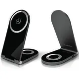 Mercedes-Benz Mercedes Silver Stars MagSafe 2in1 15W Schwarz