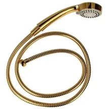 tecuro - Antikalk - Handbrause Ew-080 Gold - Mit 3-funktionen Und Metallschlauch 125 Cm - Vergoldet