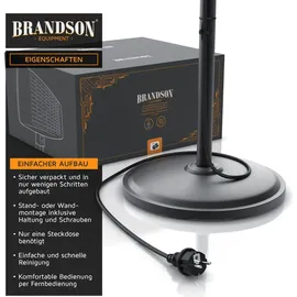 Brandson Wickeltischheizstrahler 1,8 kW schwarz