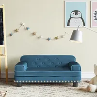 VidaXL Kindersofa Blau 70x45x30 cm Samt
