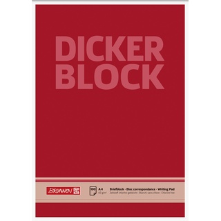 Brunnen 1052686 Briefblock / Schreibblock / Der dicke Block (A4, blanko, 100 Blatt, 60g/m2)