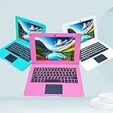 Bigmachine Laptop Computer Mini 10 Zoll Quad Core Powered by Android 12 Netbook 64GB Kleiner mit WiFi Webcam Bluetooth, Lademaus enthalten geeignet für Kinder und Studenten 4 Farboptionen (Rosa)
