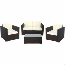 Aktive Gartenmöbel Aktive Schwarz Creme 128 x 72 cm