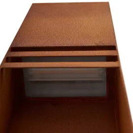 LUCANDE Außenleuchte Metall 80 cm 1-flammig spritzwassergeschützt braun