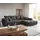 DeLife Ecksofa Josea 300x220 cm Mikrofaser Schwarz Recamiere rechts