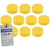 Magnetoplan Ergo-Magnete, large, Goldgelb, Pack a 10 Stück