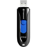 Transcend Jetflash 790 512GB USB Stick, Schwarz |SuperSpeed USB 3.1 Gen 1 |Kappenloses Design mit Schieberegler |Ideal für iPhone 15/16/17, MacBook, iPad & Android-Smartphones