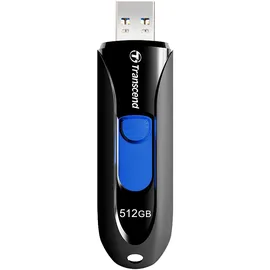 Transcend Jetflash 790 512GB USB Stick, Schwarz |SuperSpeed USB 3.1 Gen 1 |Kappenloses Design mit Schieberegler |Ideal für iPhone 15/16/17, MacBook, iPad & Android-Smartphones