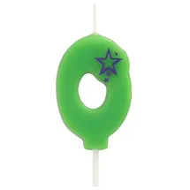 Papstar Zahlenkerze Mini 6,8 cm grün 15 St.