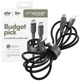 Panzer Glass USB-C auf USB-C 2 m Schwarz