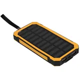 Solar Powerbank, 20000 MAh Solar Ladegerät USB 2 Ausgänge Kabellose Powerbank Schnellladung Handy-Ladegerät mit Taschenlampe für Camping Wandern Ausflüge Im Freien(Gelb)