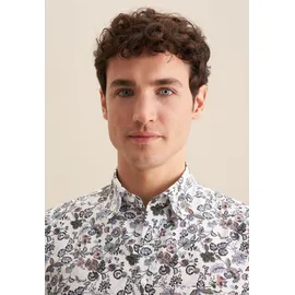 Seidensticker Businesshemd "Regular", Herren, Gr. L (41), normale Ärmellängen, orange, 100% Baumwolle, bedruckt, regular fit, gerader Abschluss, Hemden, Regular 1/2 Button-Down-Kragen Druck