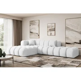 altdecor Ecksofa in L-Form Corner Sofa Bett Eckcouch Couch Wohnlandschaft Cauchsofa Olea-L2-309x190x70 cm Weiß