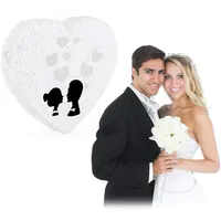 Relaxdays Pinata Hochzeit 50x45x10 cm Weiß
