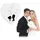 Relaxdays Pinata Hochzeit 50x45x10 cm Weiß