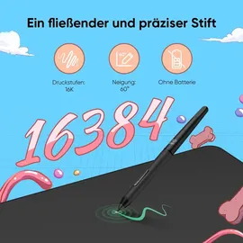 XP-Pen XPPen Deco 01v3 Grafiktablett, 10*6,25 Zoll Stifttablett mit 16384 Druckstufen Stift