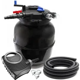 Wiltec SunSun CPF-50000 SET bis 80000l 55W UVC NEO12000 Pumpe Schlauch Teichfilterset