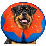 Gimars Hundekragen Leckschutz XL nach Operation, Halsumfang 45,7–63 cm, Halskrause Hund Weich in Donut-Form, Alternative zum E-Halsband und elisabethanischen Kragen für große und mittelgroße Hunde