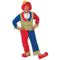 L3301330-60 bunt Herren Clown Kostüm Harlekin Anzug Gr.60