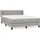 vidaXL Boxspringbett mit Matratze Hellgrau 140x200 cm Stoff