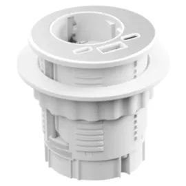 Kalb Material Für Möbel Einbausteckdose 1-fach 230V 16A Weiß
