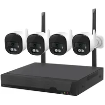 VisorTech Plug-&-Play-Überwachungssystem 4 Kameras Weiß