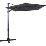 Axi Ampelschirm 300 cm x 200 cm Grau mit Handöffner
