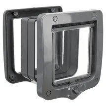 Trixie 4-Wege Freilauftür mit Tunnel, 20 × 22 cm, grau