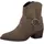 TAMARIS Damen Absatzstiefelette Leder Blockabsatz bequem; BROWN, EU 38