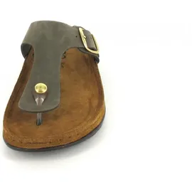 ROHDE Damen Zehentrenner Pantolette Leder Rodigo-D 5860, Größe:38 EU, Farbe:Grün