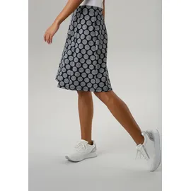 Aniston SELECTED Jerseyrock Damen Gepunktet Blau/Grau 34